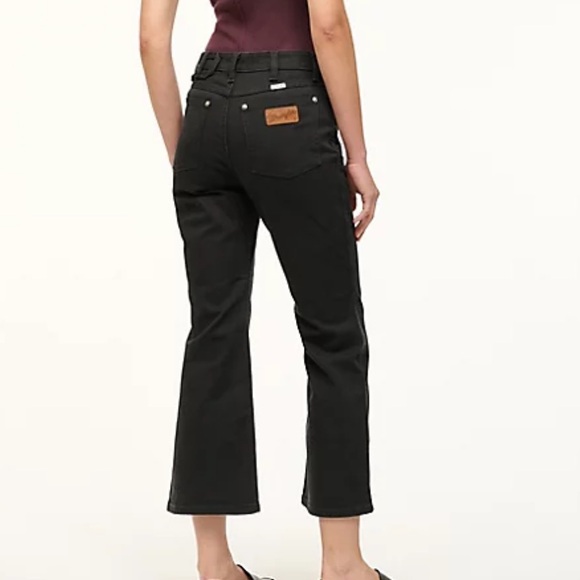 STAUD x Wrangler Women's Black Cropped Jeans - Picture 1 of 6